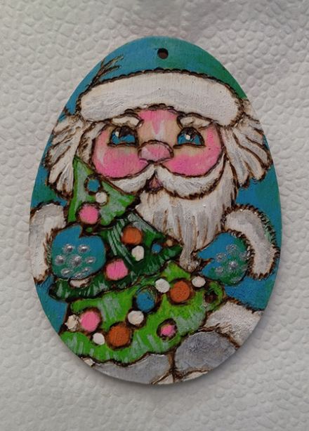 Мастер-класс по пирографии "Портрет Деда Мороза"