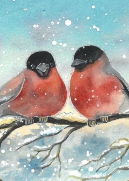 Мастер-класс по рисованию "Зима"